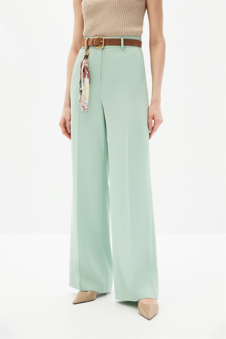 Mint Kemerli Pantolon