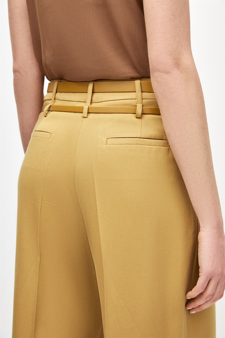Çift Kemerli Pantolon