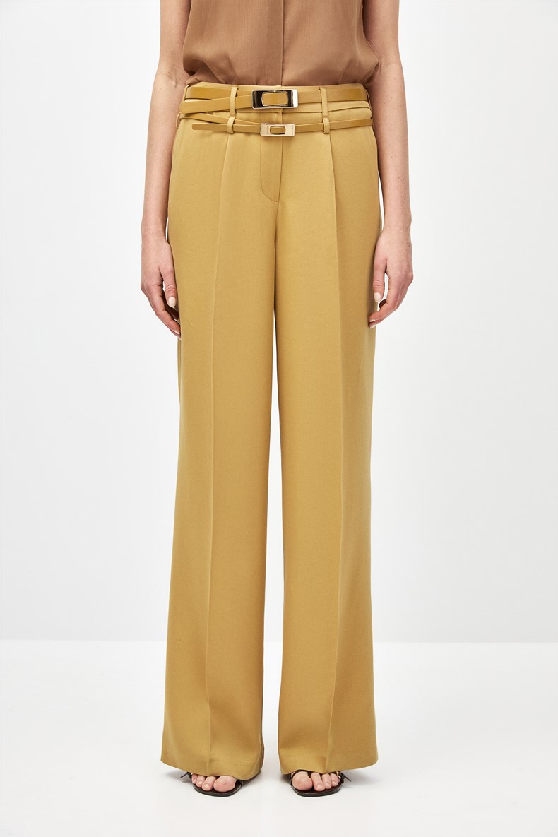 Çift Kemerli Pantolon