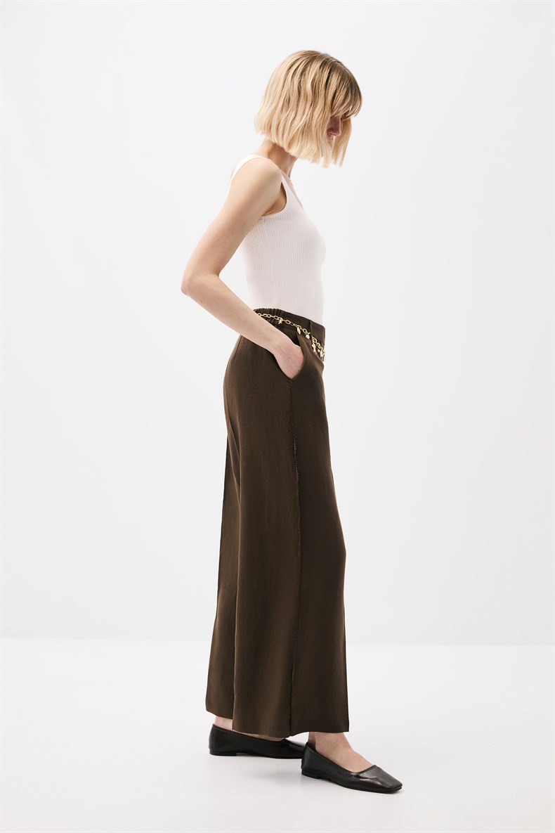 Dantelli Keten Pantolon