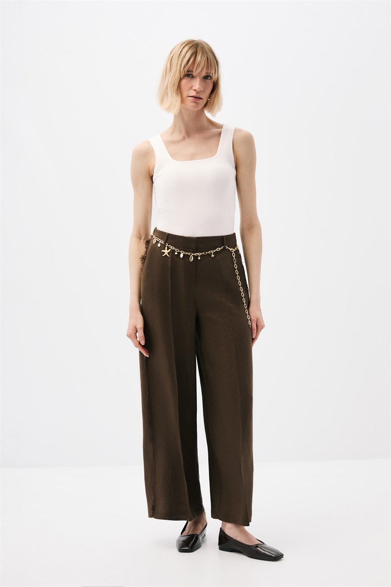 Dantelli Keten Pantolon