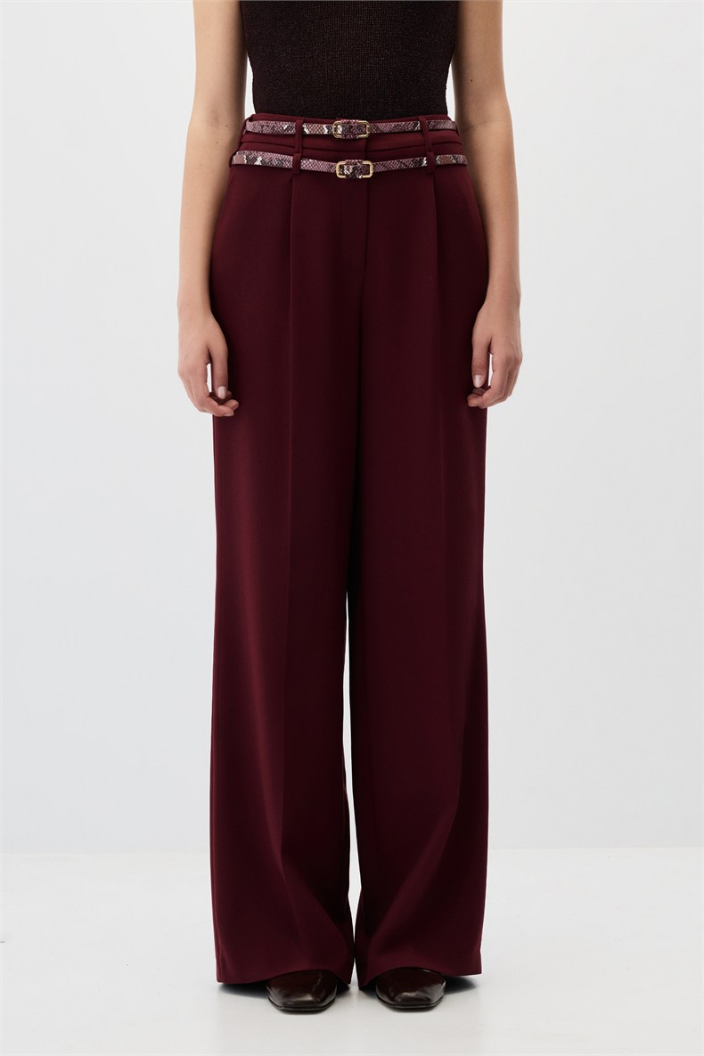 Çift kemerli pantolon