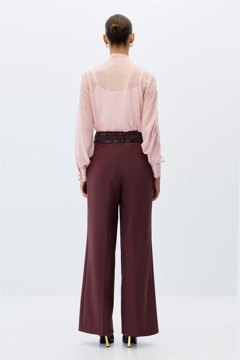 Çift kemerli pantolon