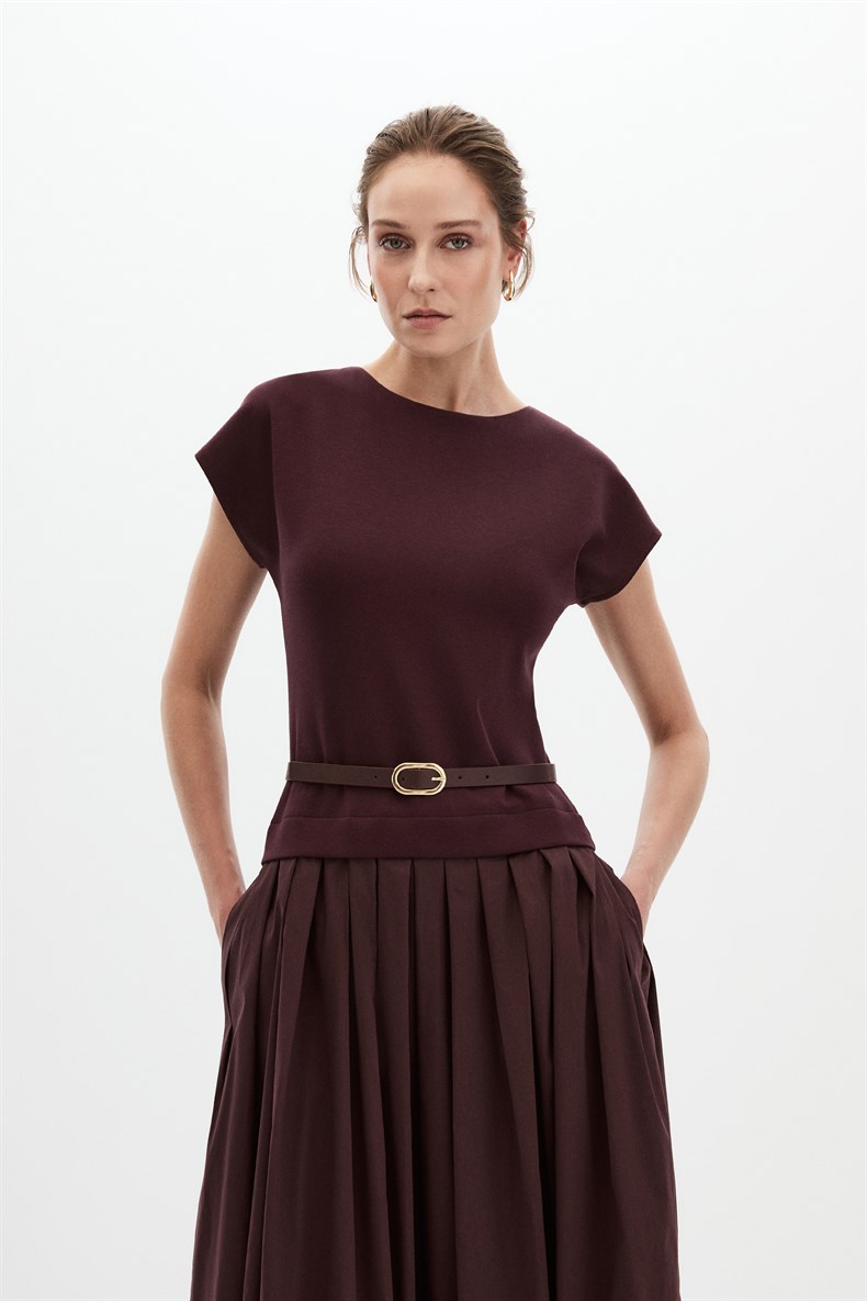 Bordo Garnili Elbise
