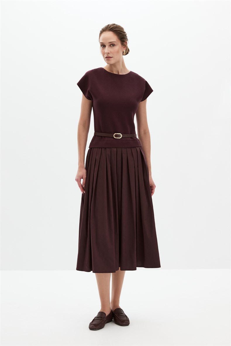 Bordo Garnili Elbise