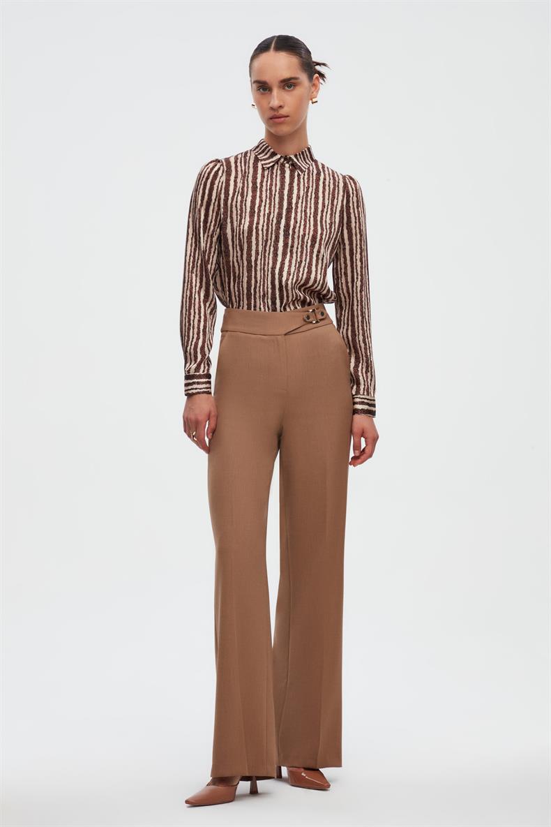 CAMEL STRAIGHT FIT PANTOLON