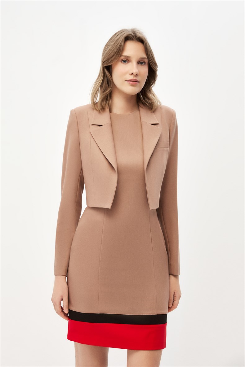 COLORBLOCK CEKET ELBİSE KOMBİN