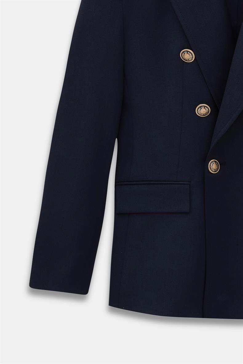 DİKİŞ DETAYLI KRUVAZE BLAZER PANTOLON TAKIM