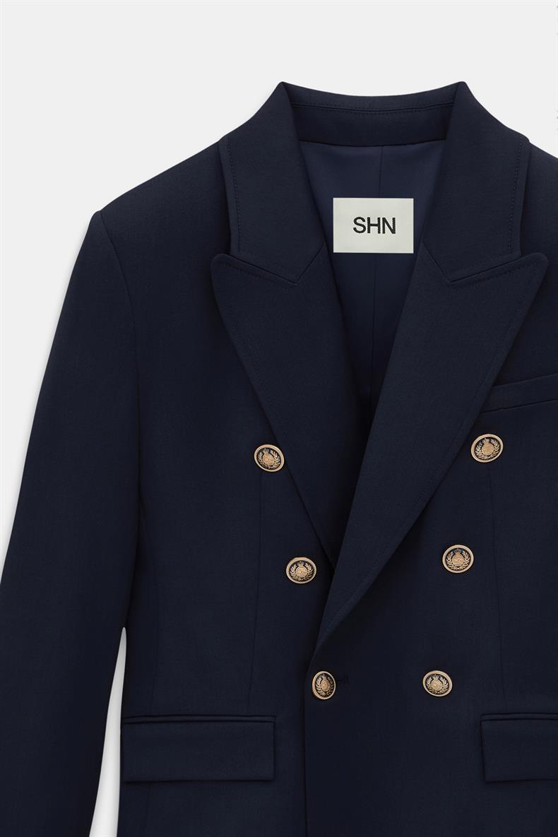 DİKİŞ DETAYLI KRUVAZE BLAZER PANTOLON TAKIM