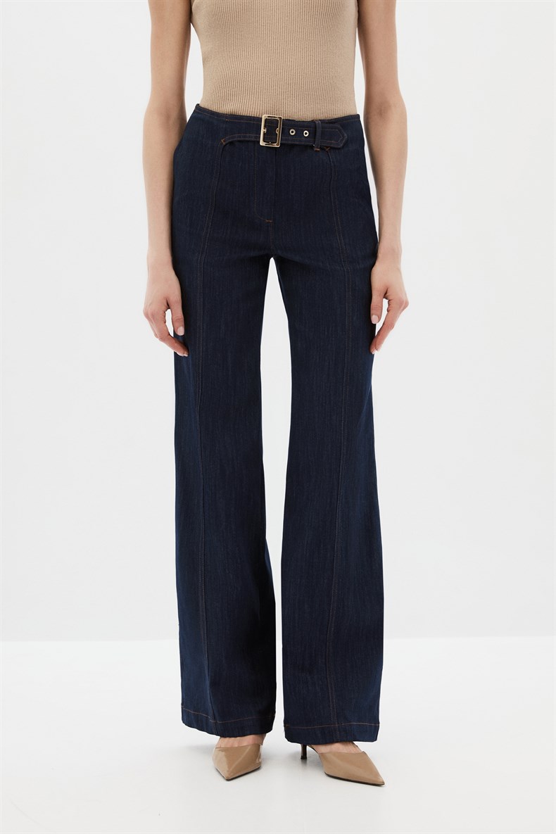 Dikişli Denim Pantolon