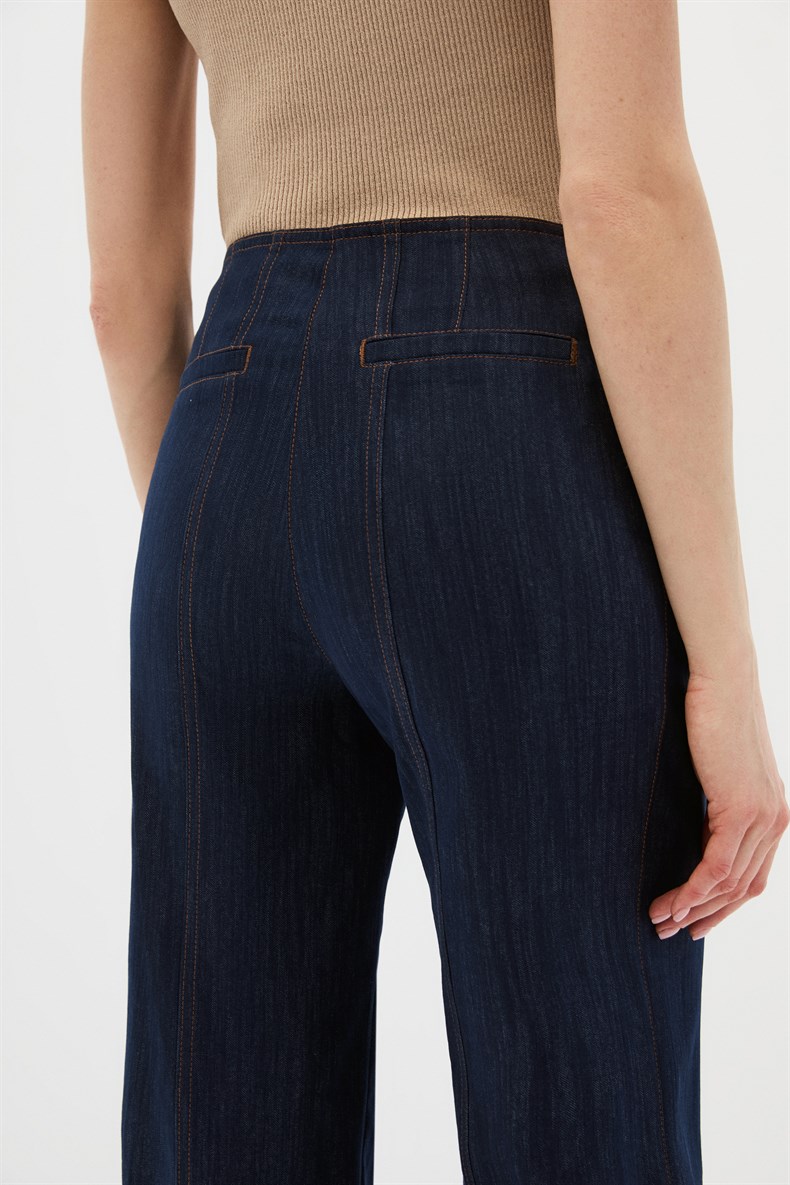 Dikişli Denim Pantolon
