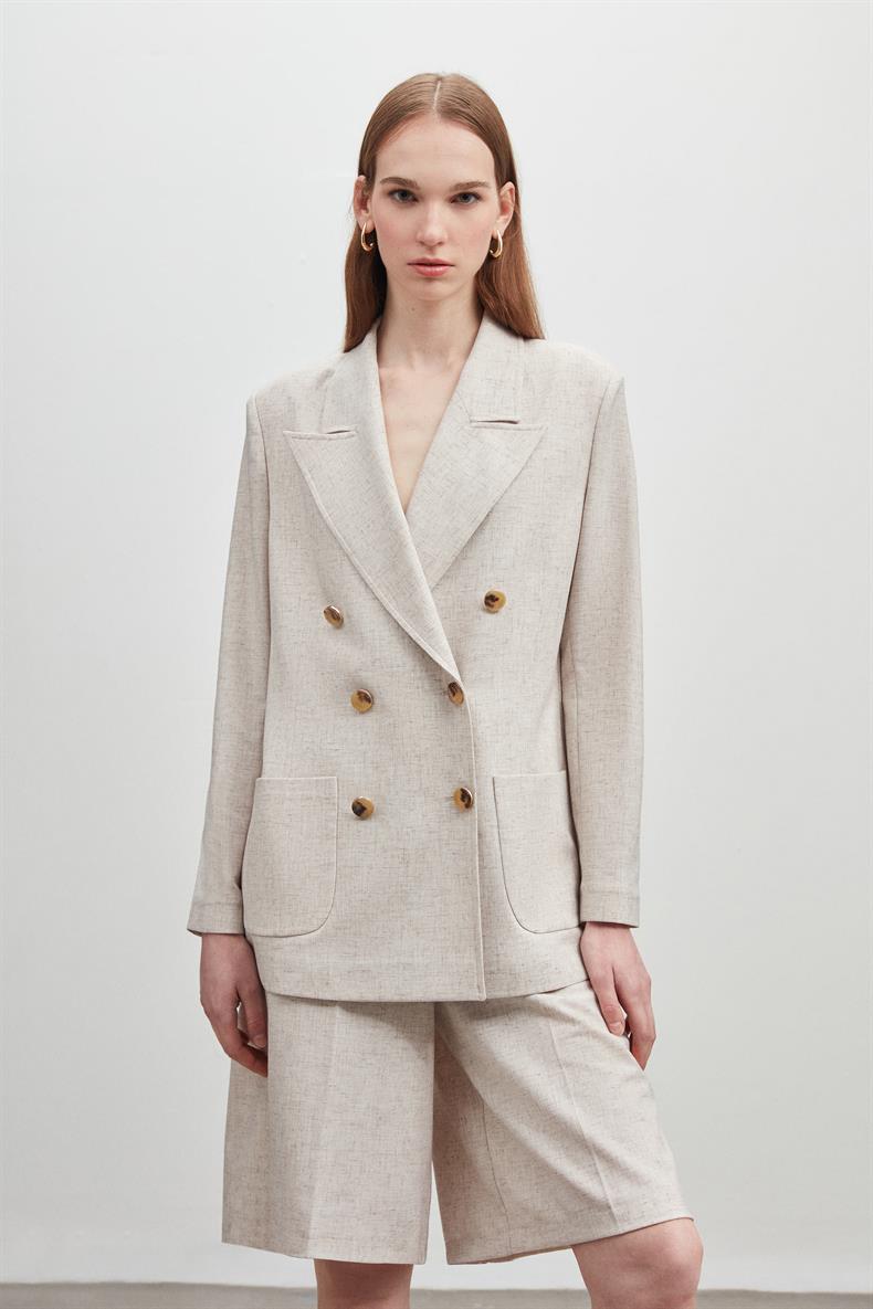 KRUVAZE OVERSIZE CEKET ŞORT TAKIM