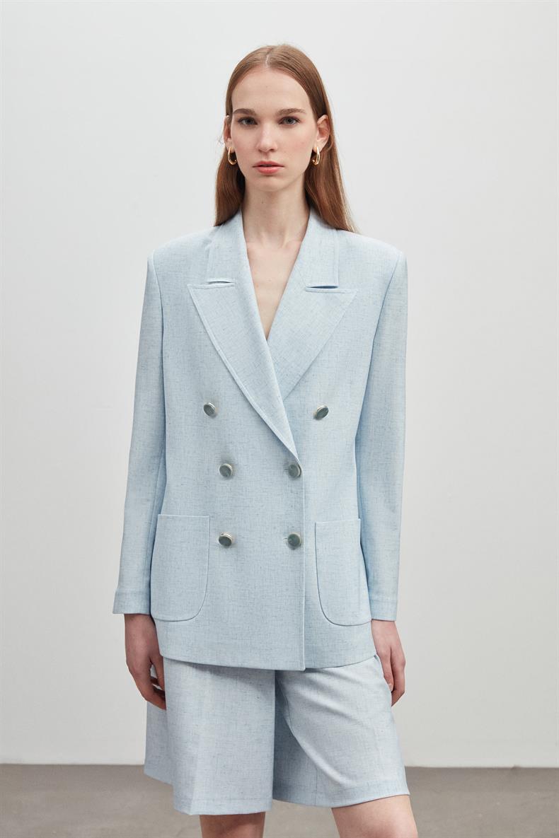 KRUVAZE OVERSIZE CEKET ŞORT TAKIM