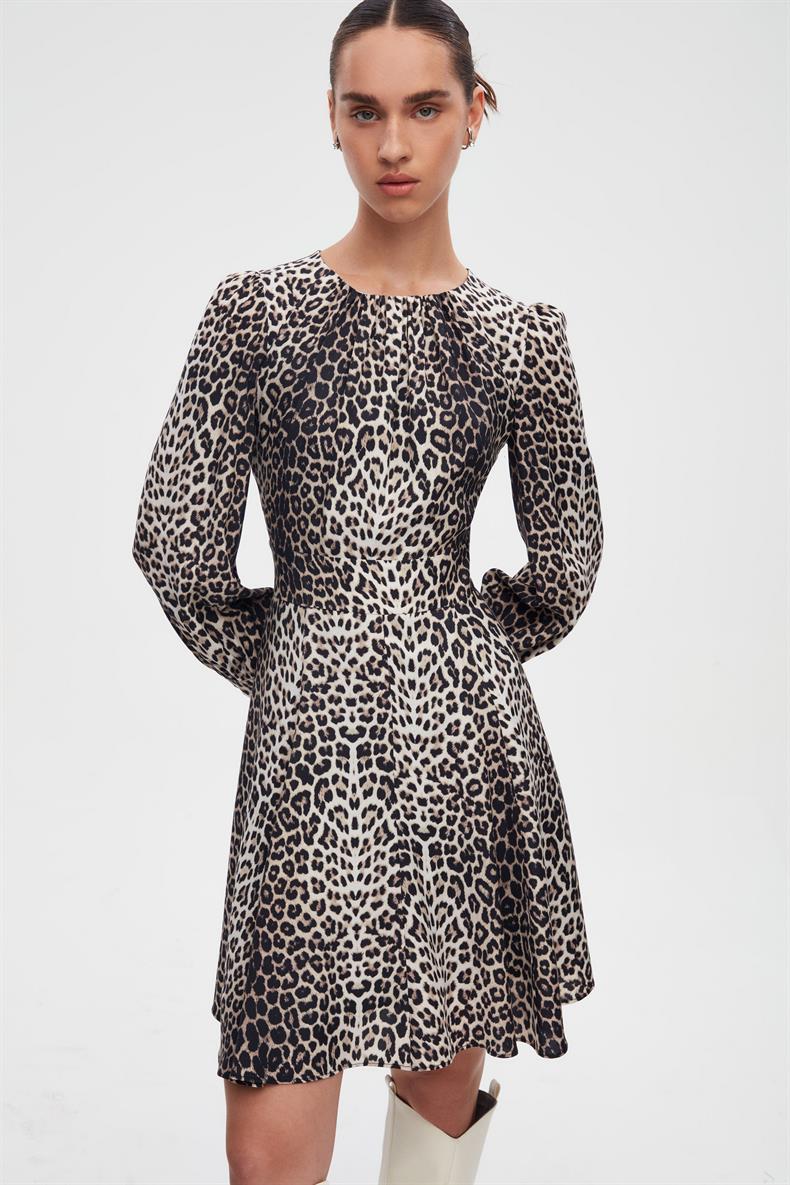 LEOPAR MİNİ ELBİSE
