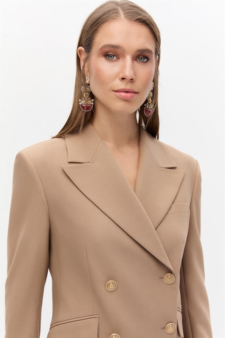 Kruvaze mini blazer elbise