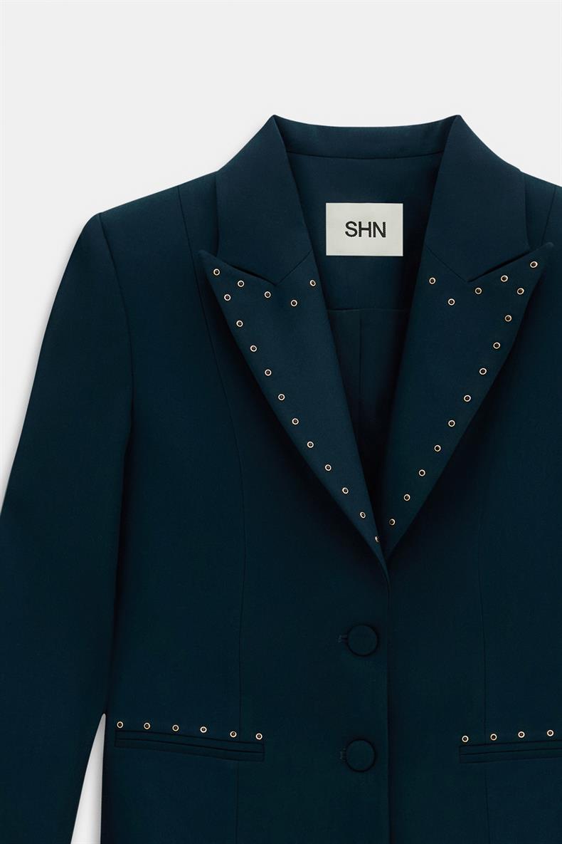 TAŞ DETAYLI BLAZER PANTOLON TAKIM