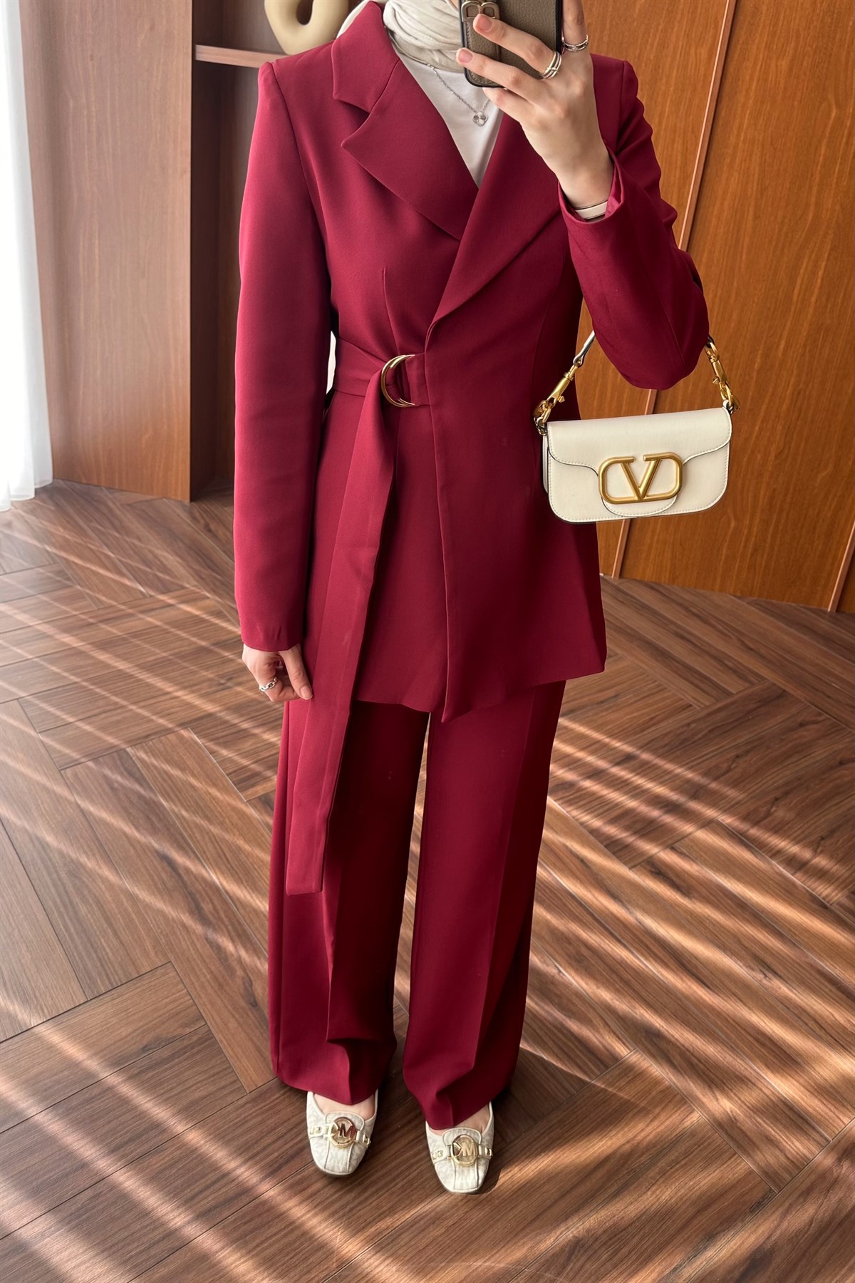 Alea Premium Pantolon Takım - BORDO