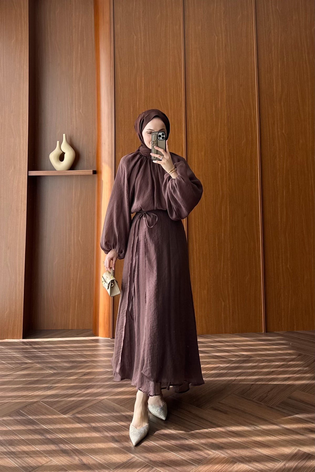 Emila Balon Kol Etek Takım - KAHVE