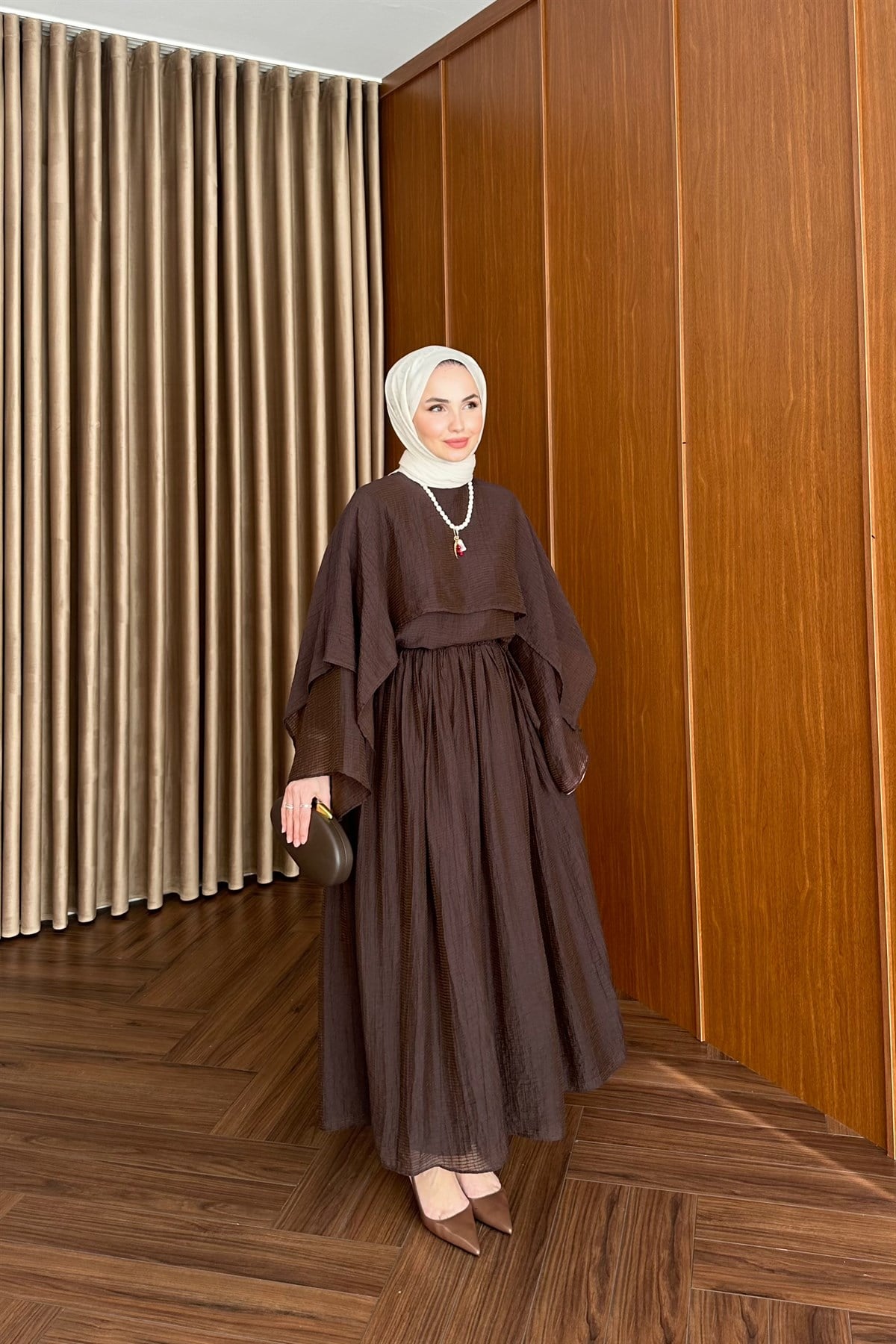 Fulia Üçlü Etek Takım - KAHVE