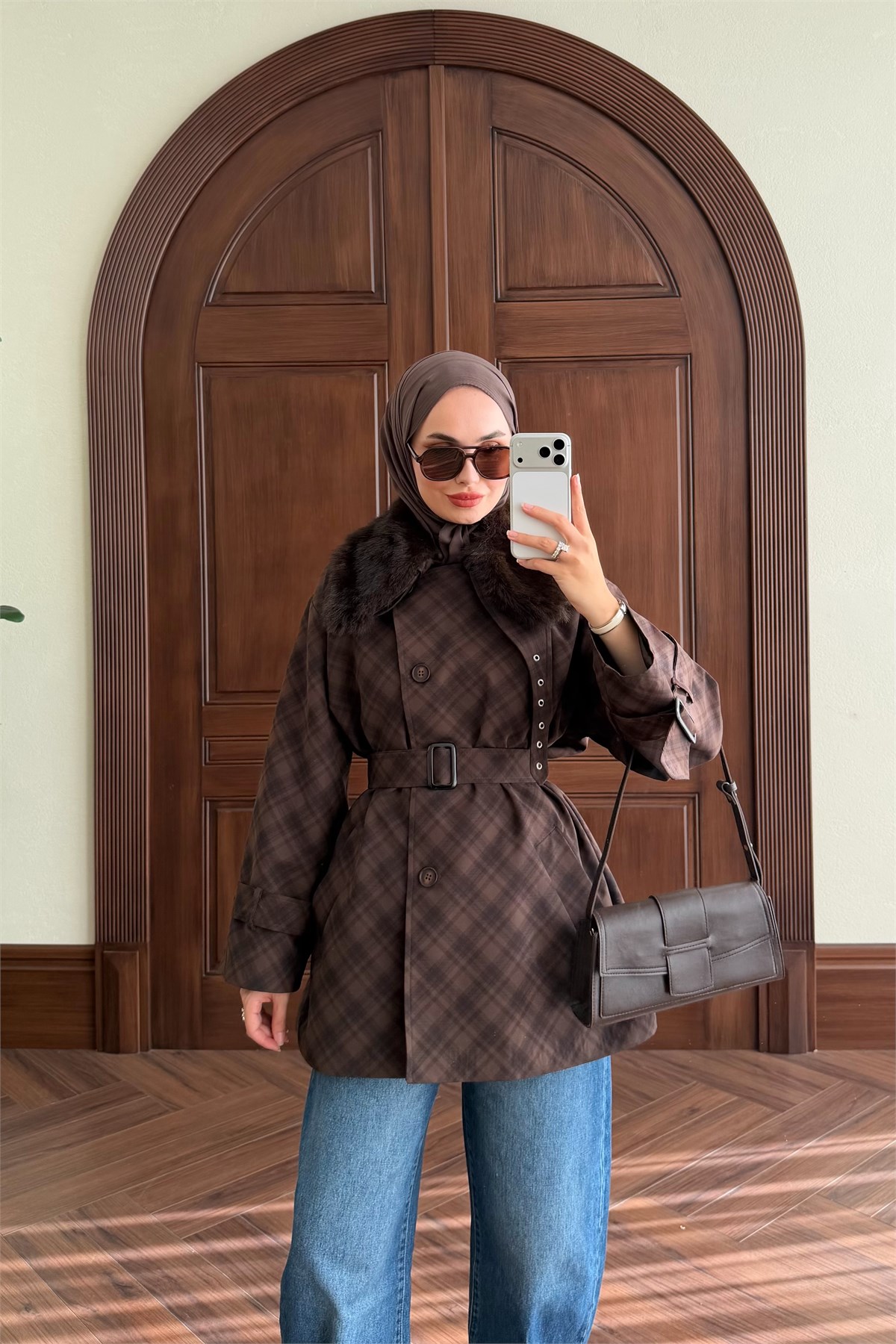 Galia Kürk Detay Trenç - EKOSE KAHVE