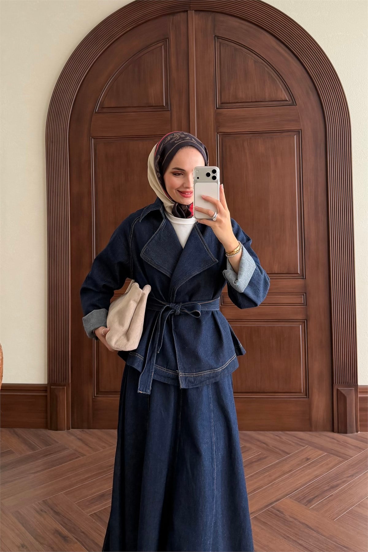 Lola Denim Etek Takım - LACİVERT