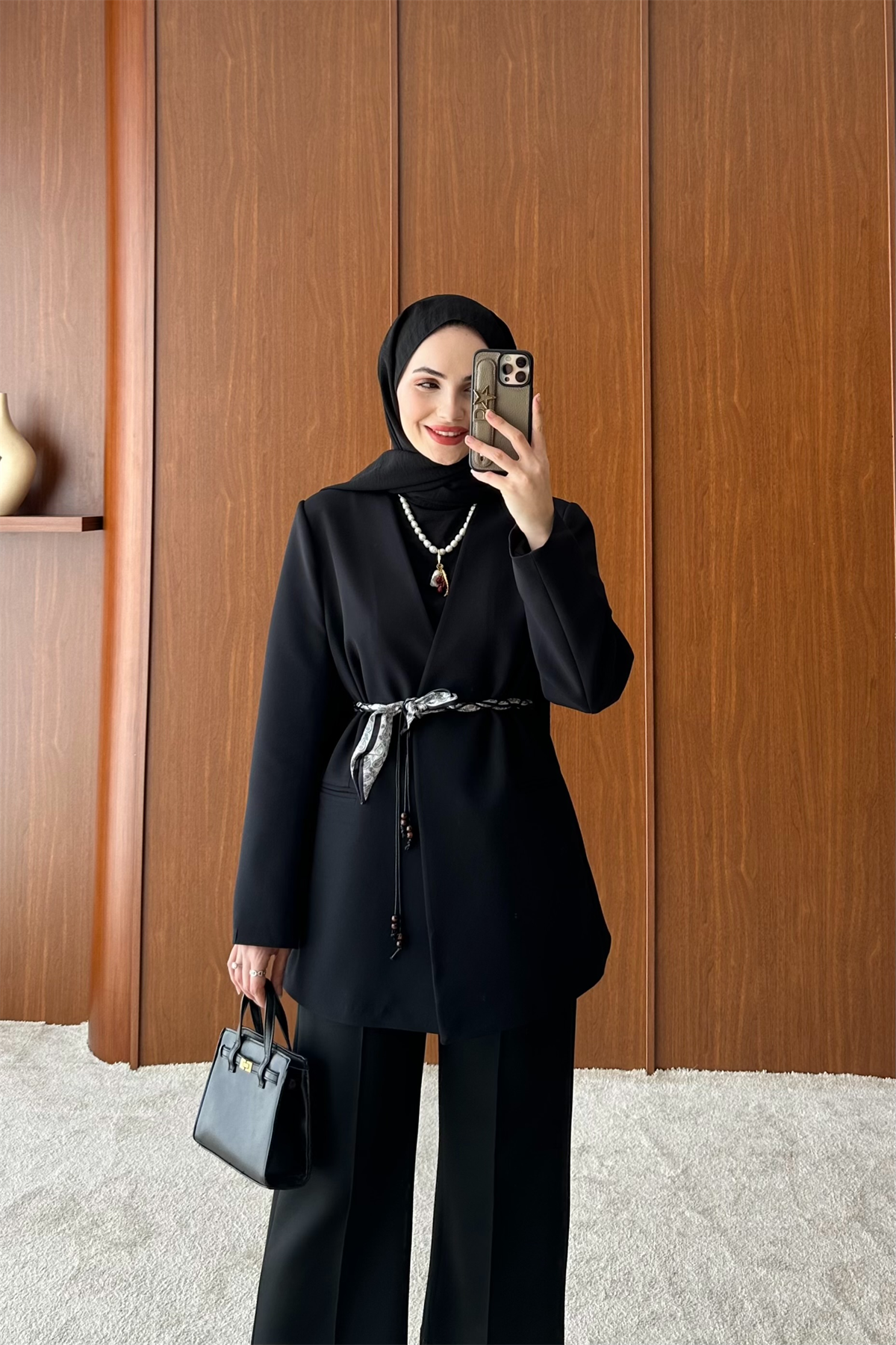 Mary Yakasız Ceket - SİYAH