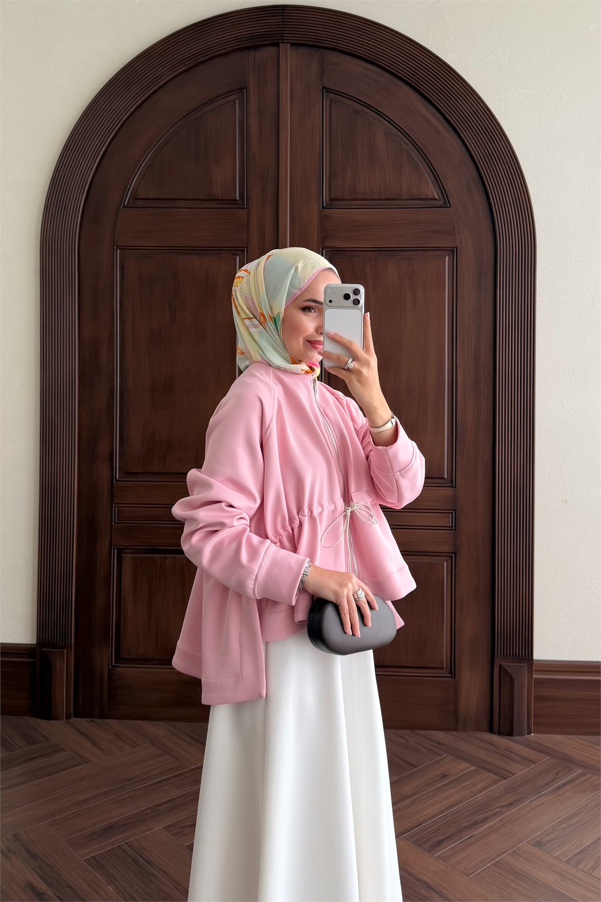 Moisa Kısa Ceket - PEMBE