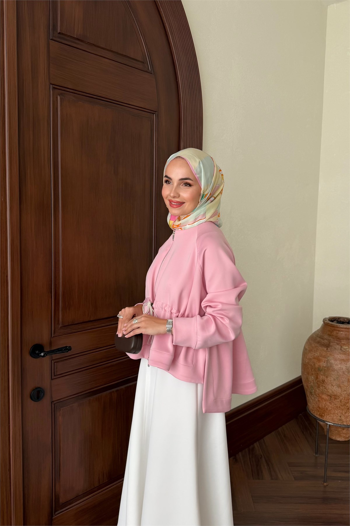 Moisa Kısa Ceket - PEMBE