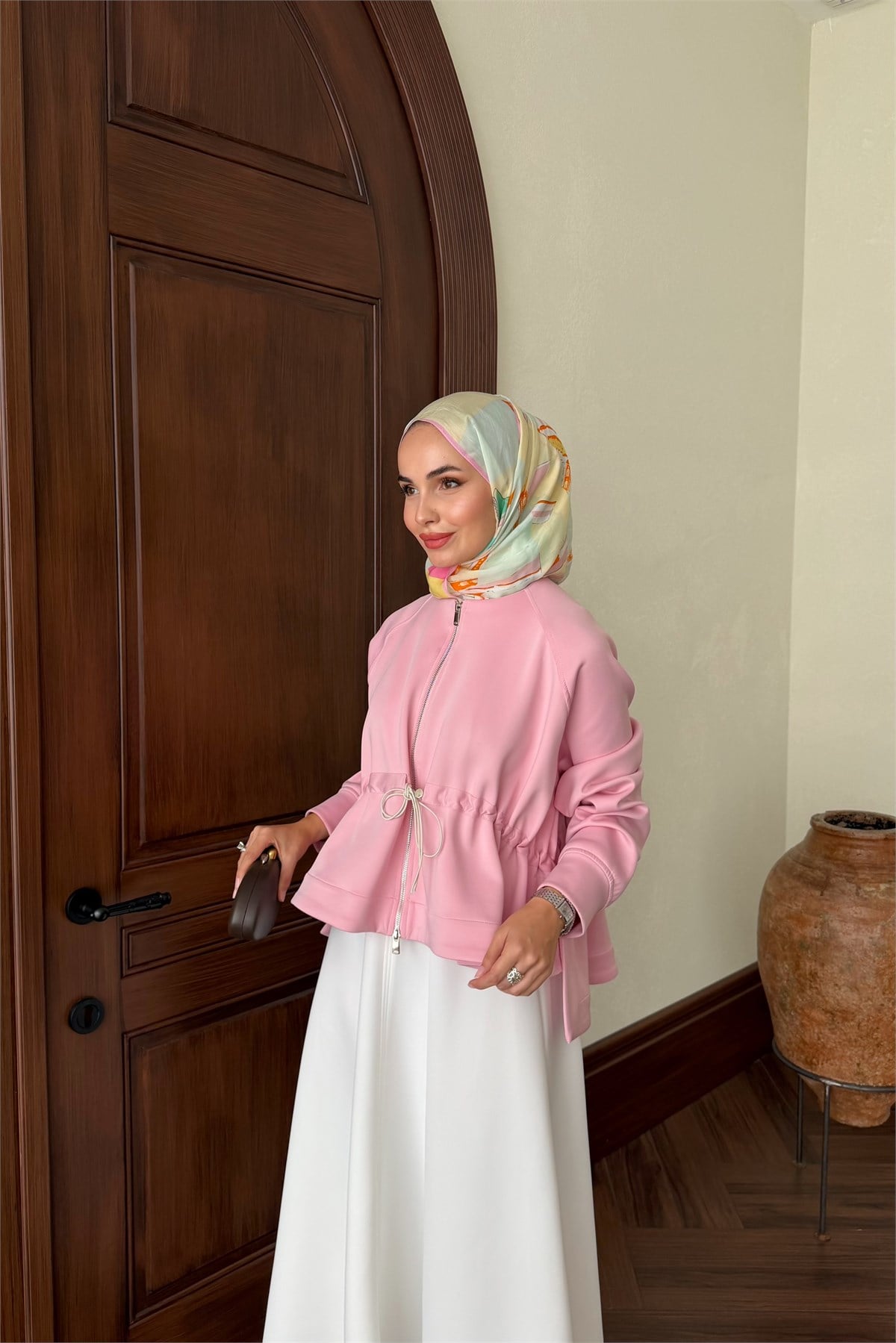Moisa Kısa Ceket - PEMBE