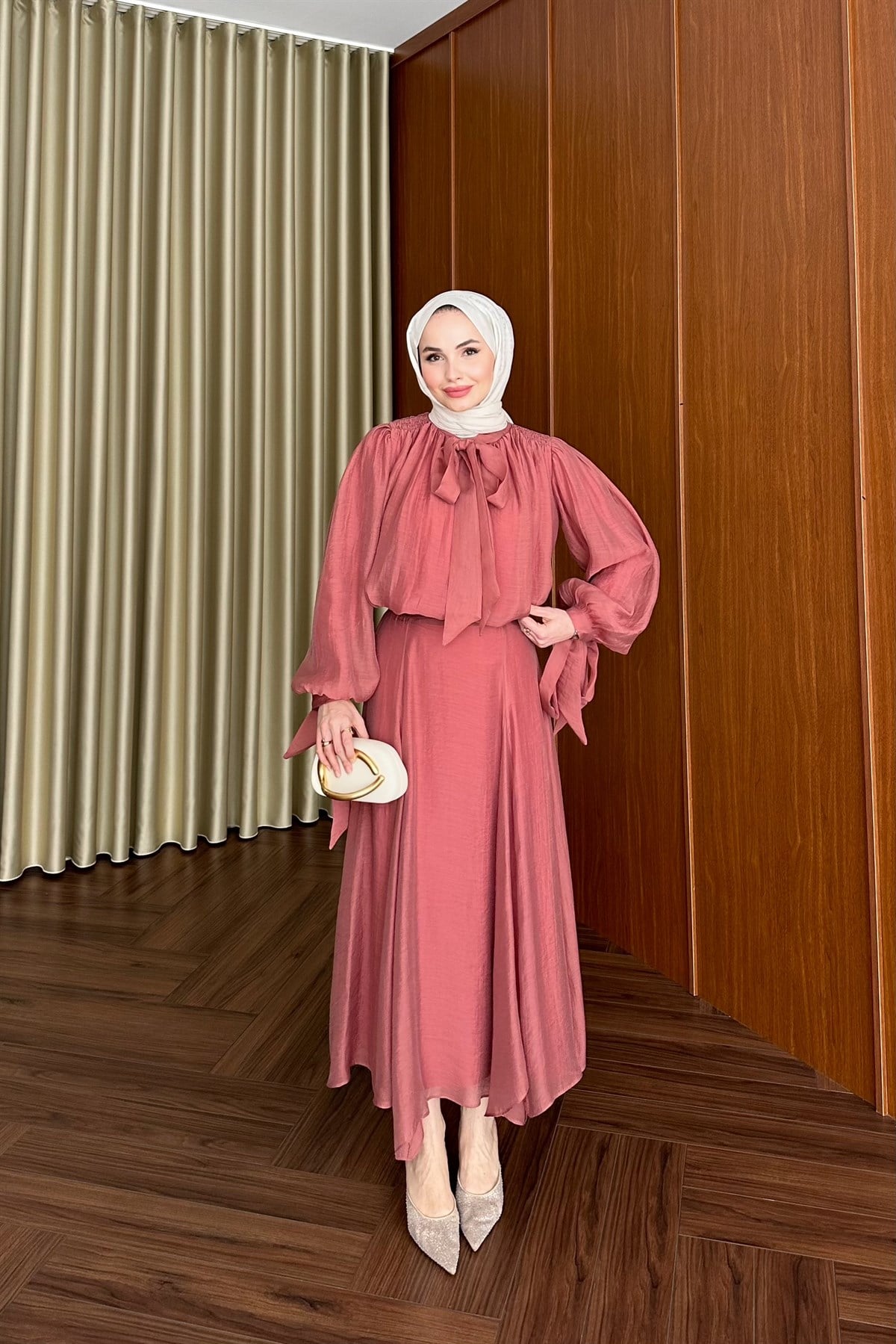 Monasia Gipeli Etek Takım - GÜL KURUSU