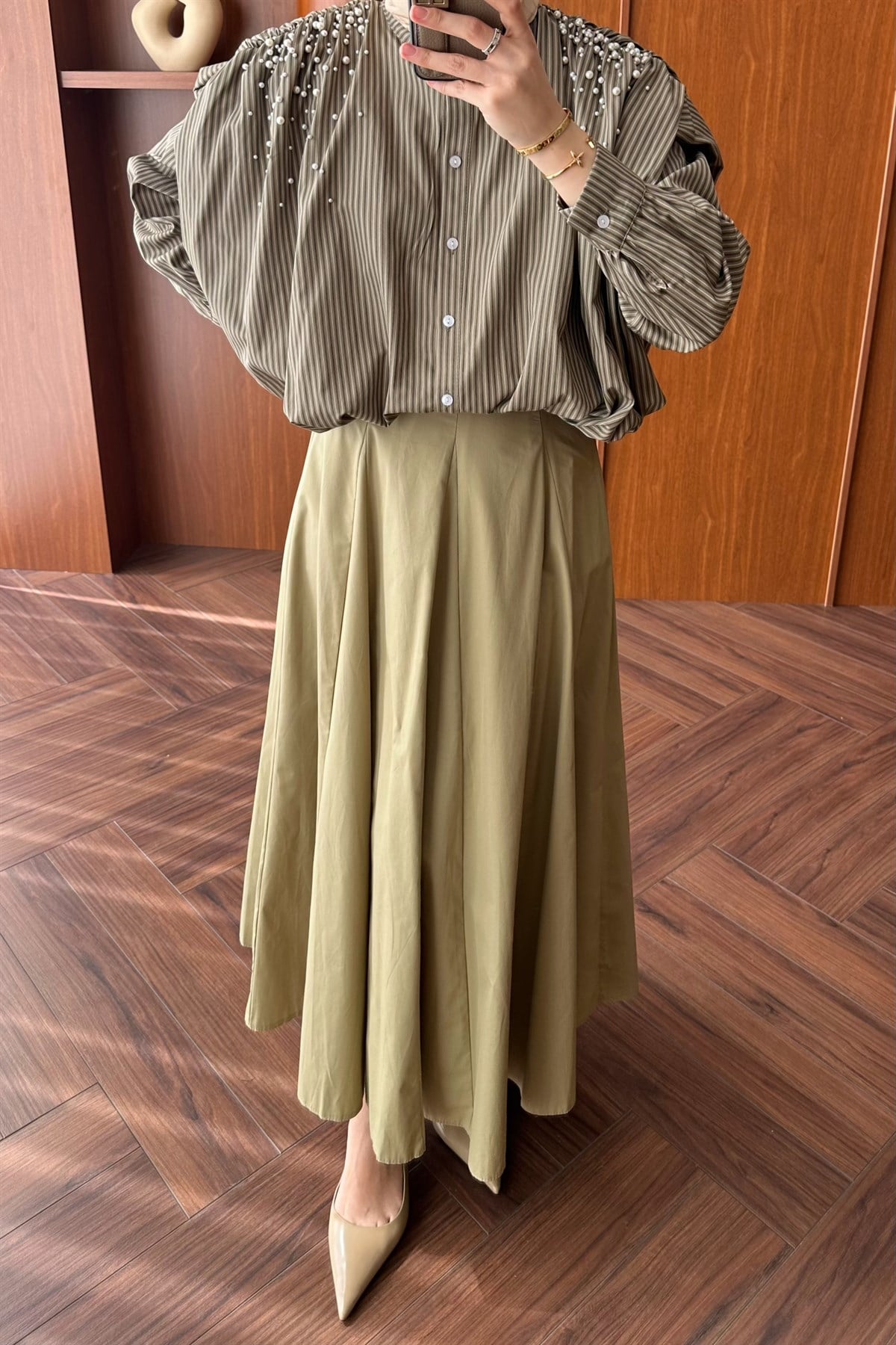 Naturen Parçalı Etek - ÇAĞLA