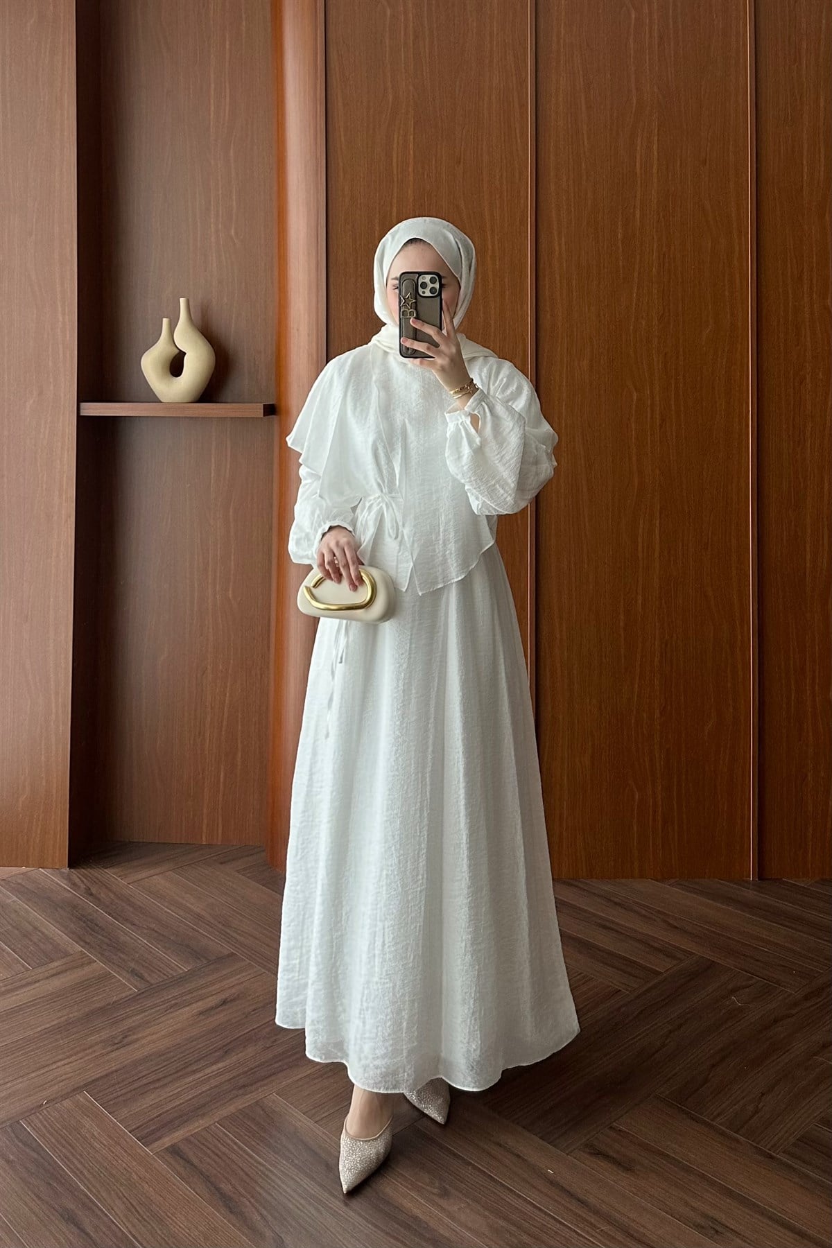 Noira Tasarım Elbise - BEYAZ