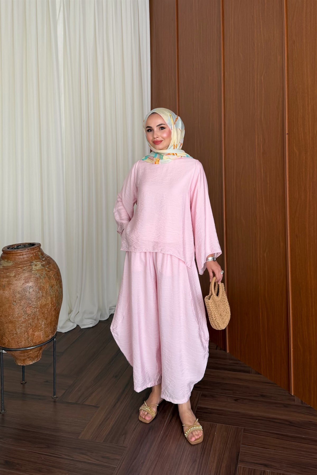 Nova Şalvar Pantolon Takım - PEMBE