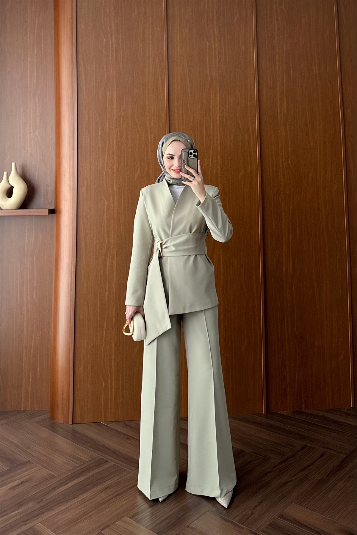 Premium Blazer Pantolon Takım - KÜF YEŞİLİ