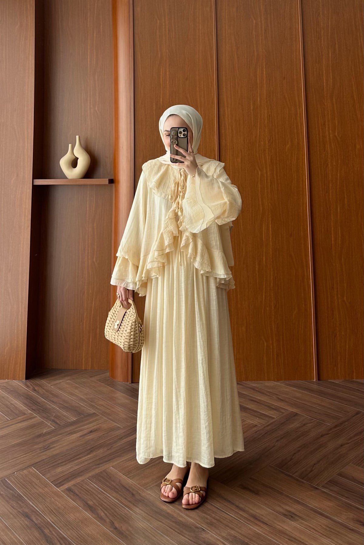 Pure Fırfır Detaylı Etek Takım - BUTTER YELLOW