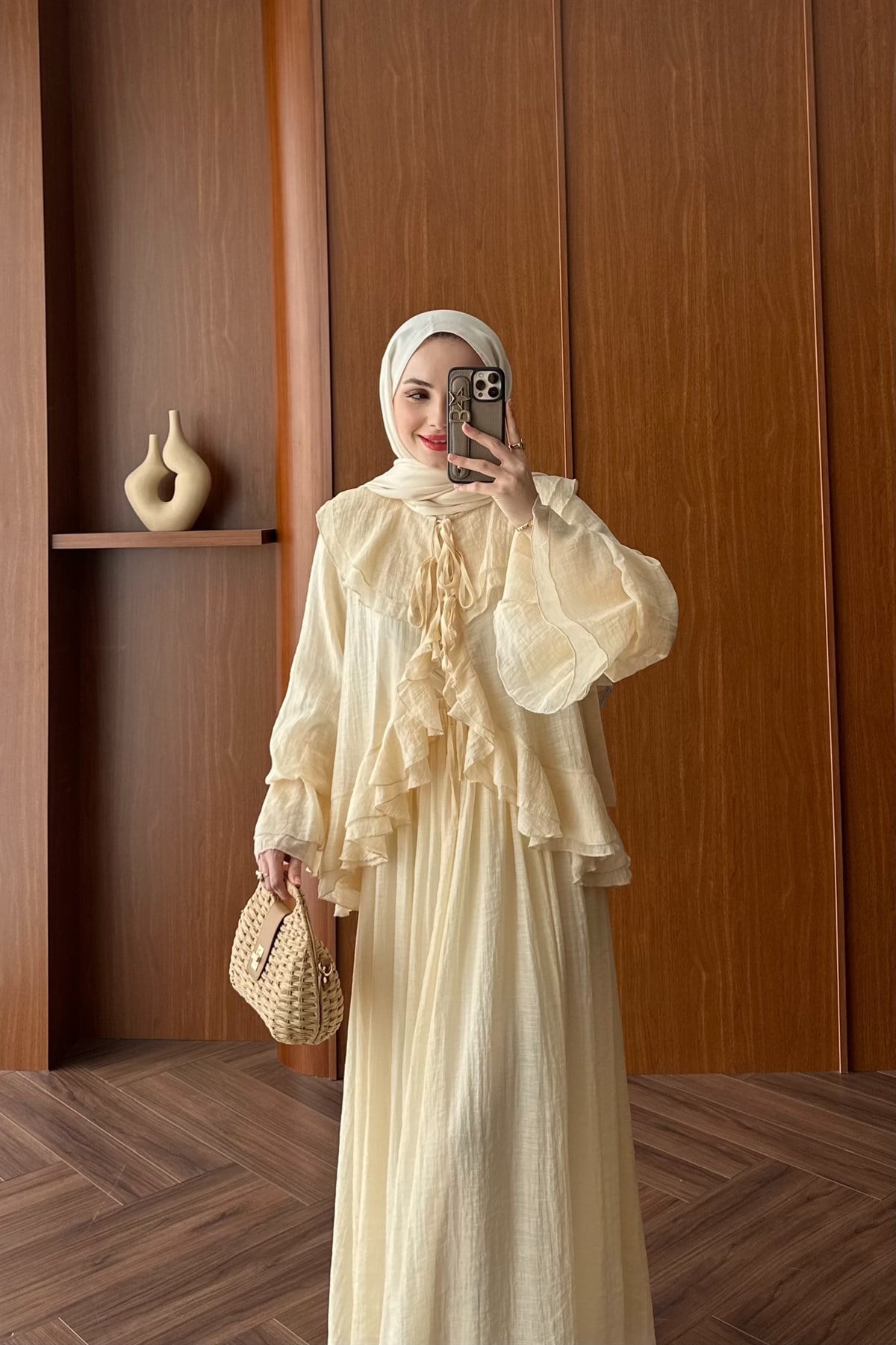 Pure Fırfır Detaylı Etek Takım - BUTTER YELLOW