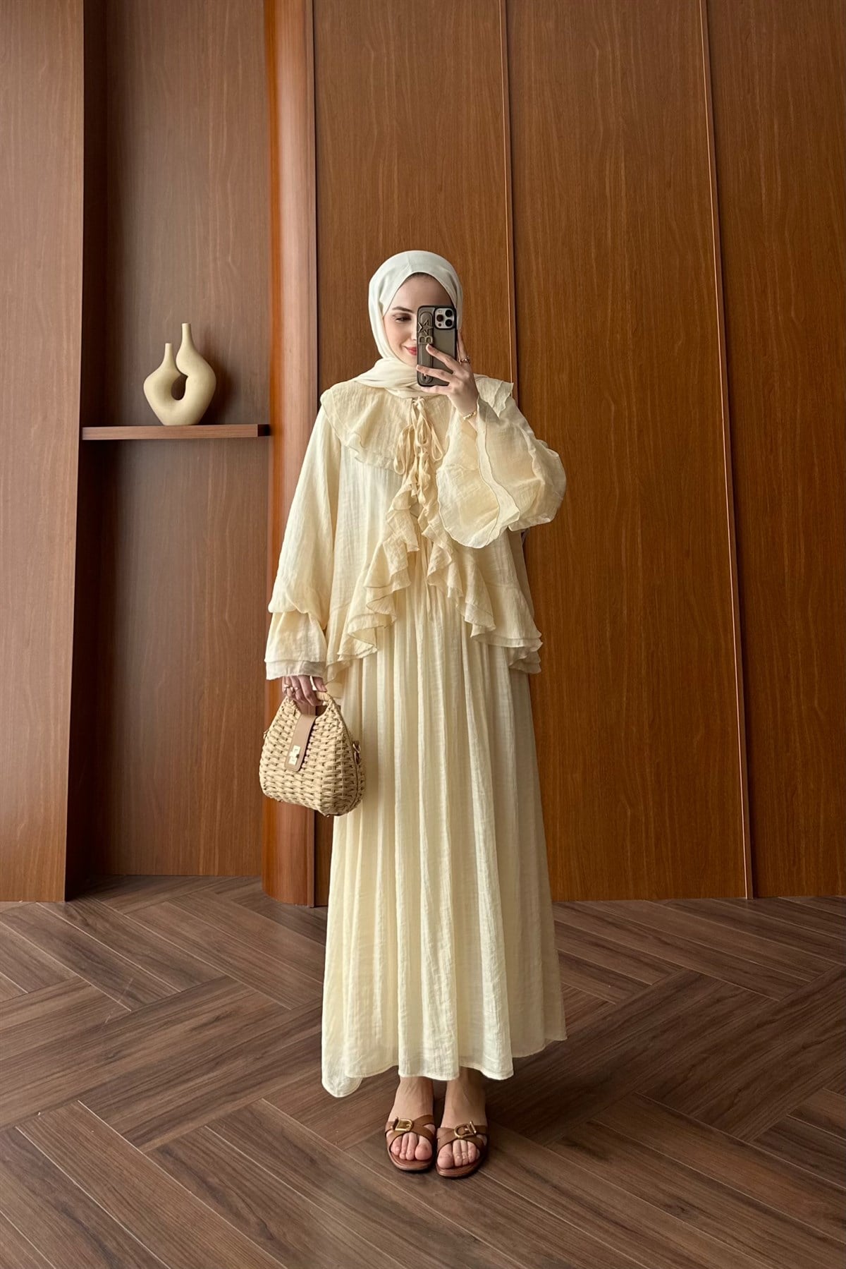Pure Fırfır Detaylı Etek Takım - BUTTER YELLOW
