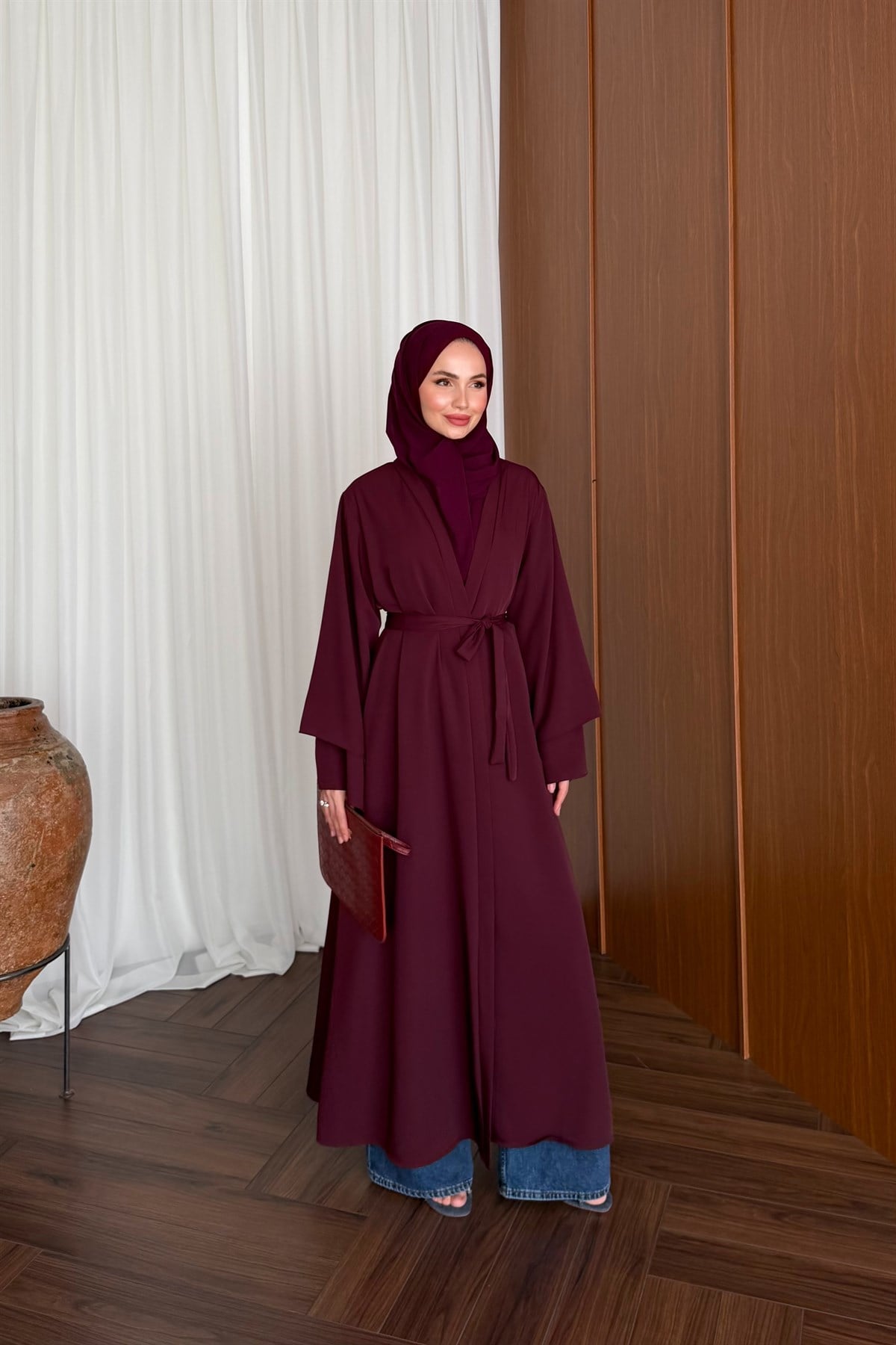 Rena Premium Abaya - BORDO