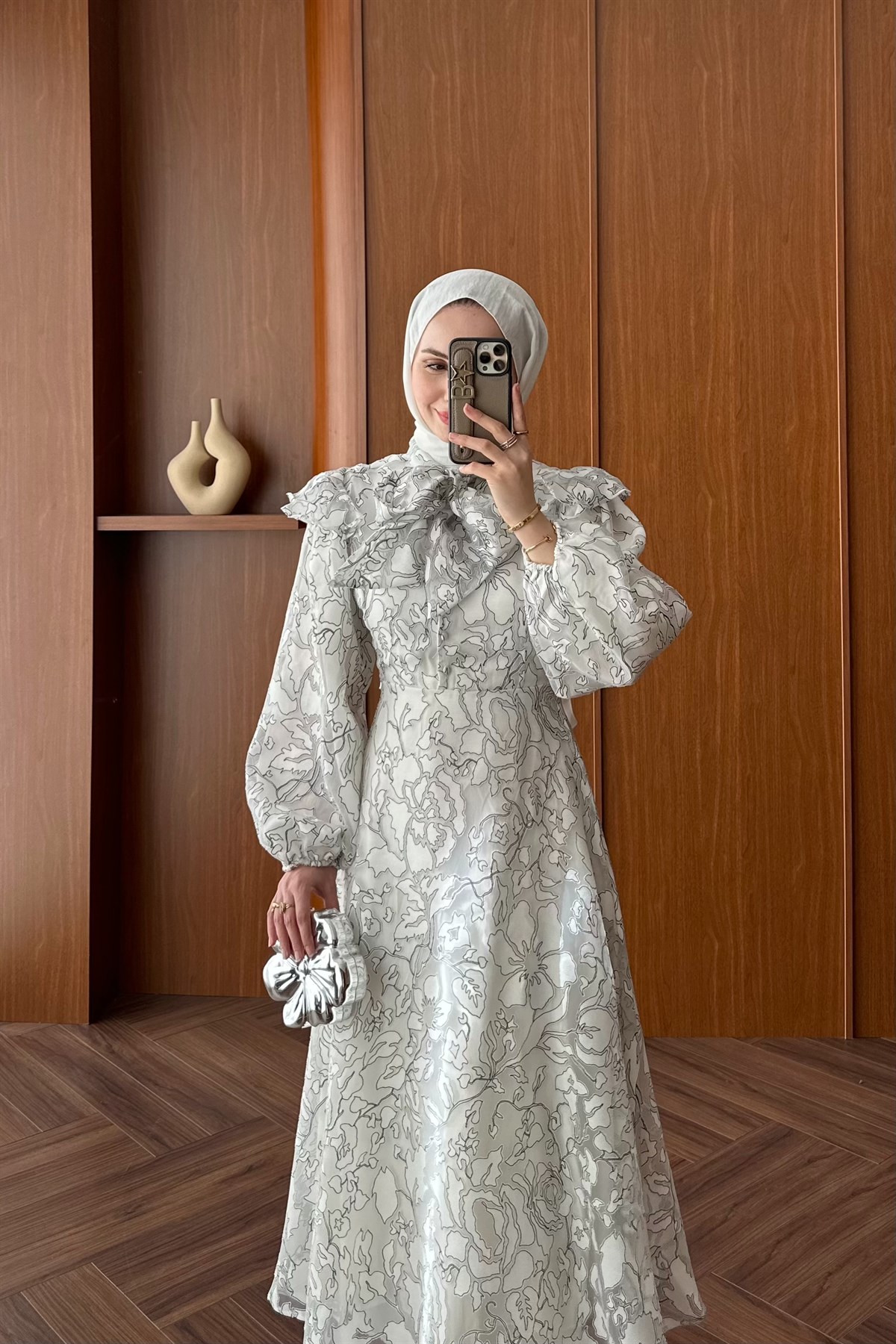 Royal Premium Tasarım Elbise - BEYAZ