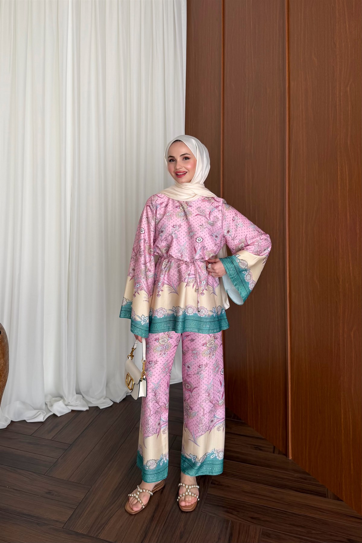 Sima Tasarım Pantolon Takım - PEMBE
