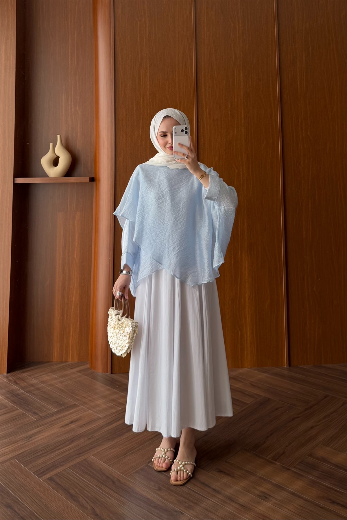 Tasarım Modal Bluz - BEBE MAVİ