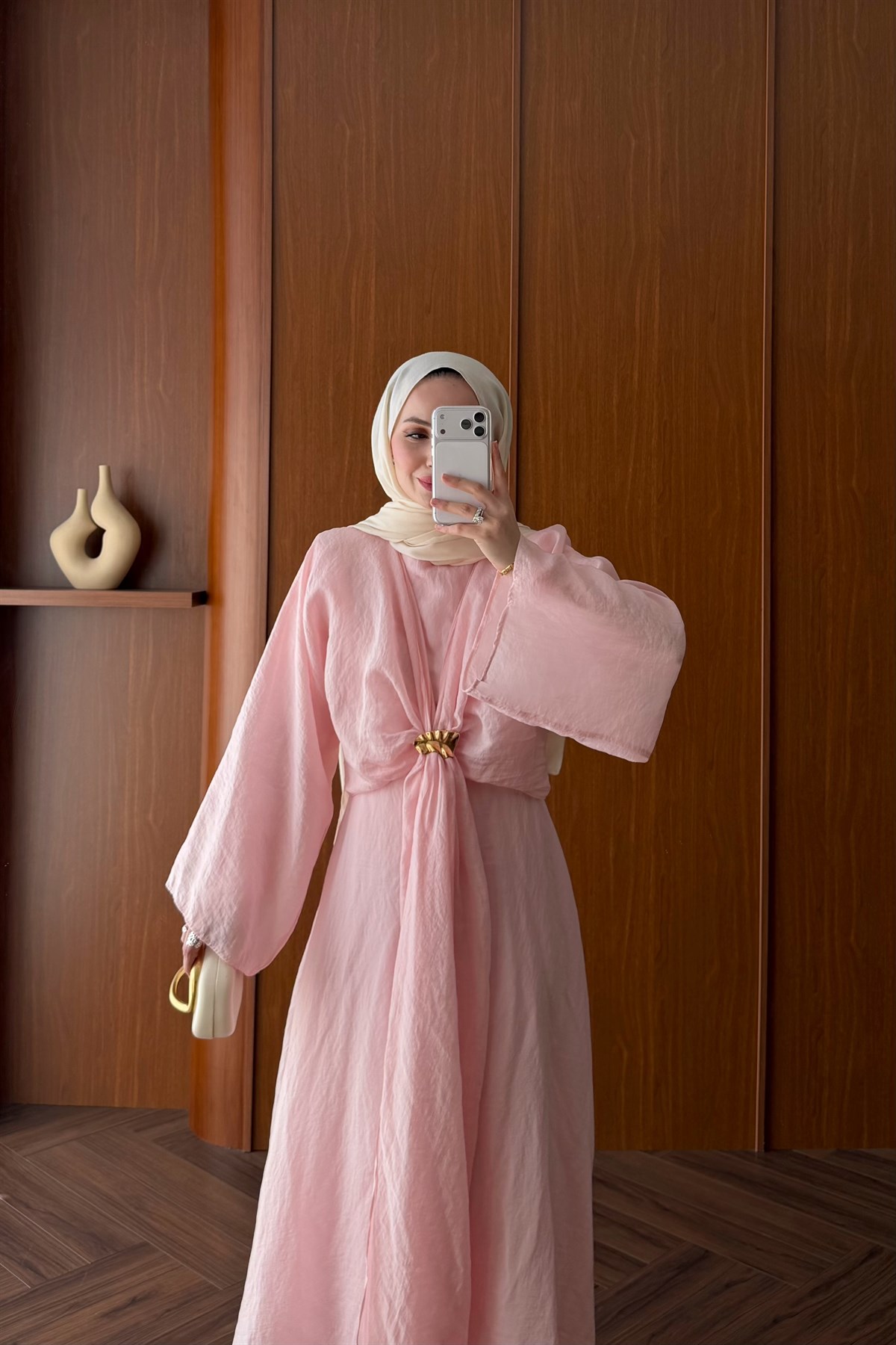 Valeria Tasarım Elbise - PEMBE
