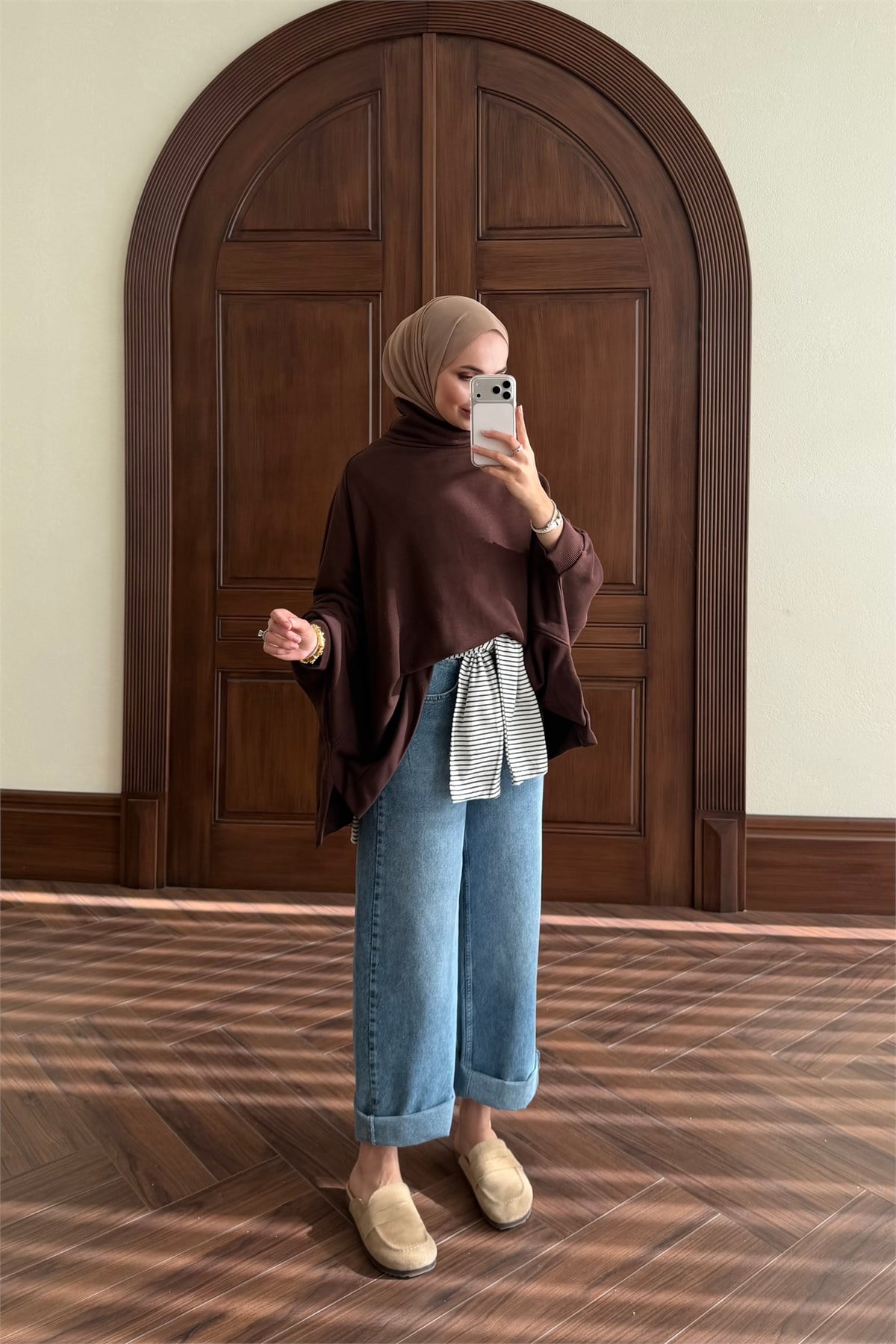 Yarasa Kol Sweat - KAHVE