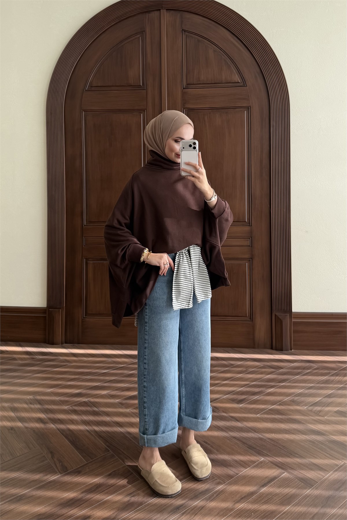 Yarasa Kol Sweat - KAHVE
