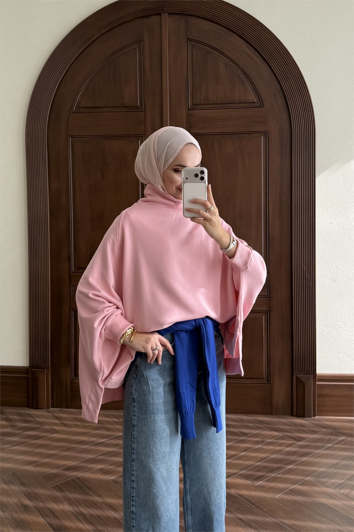 Yarasa Kol Sweat - PEMBE