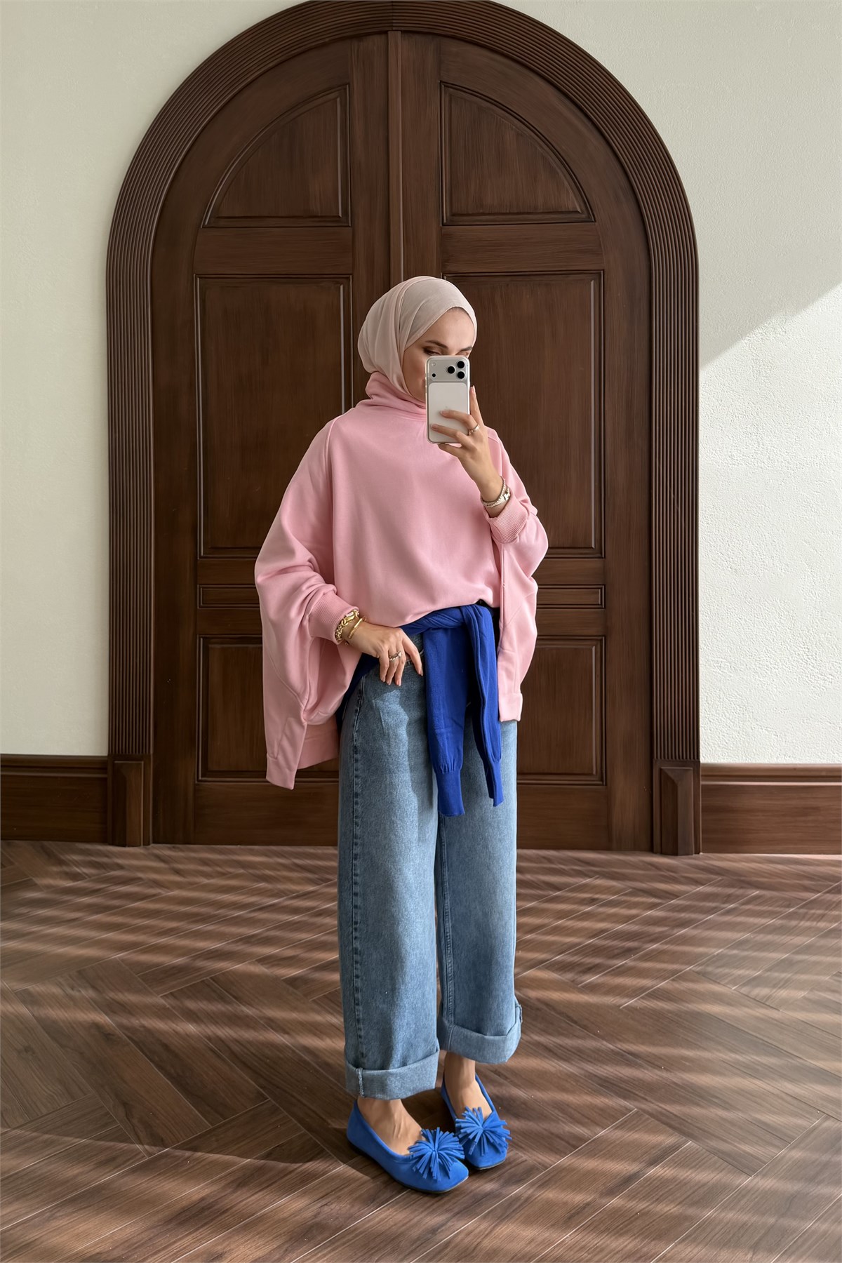 Yarasa Kol Sweat - PEMBE