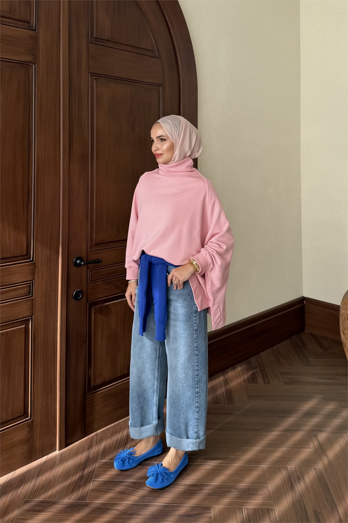 Yarasa Kol Sweat - PEMBE