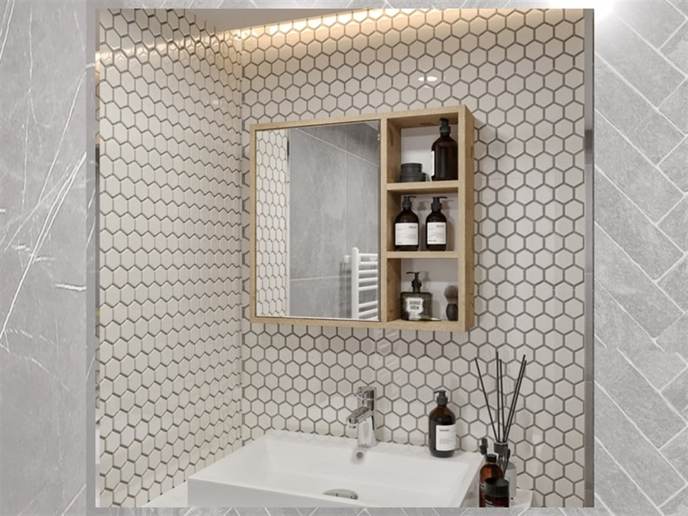 BANYO TUVALET AYNALI DOLAP LEFKAS 65'