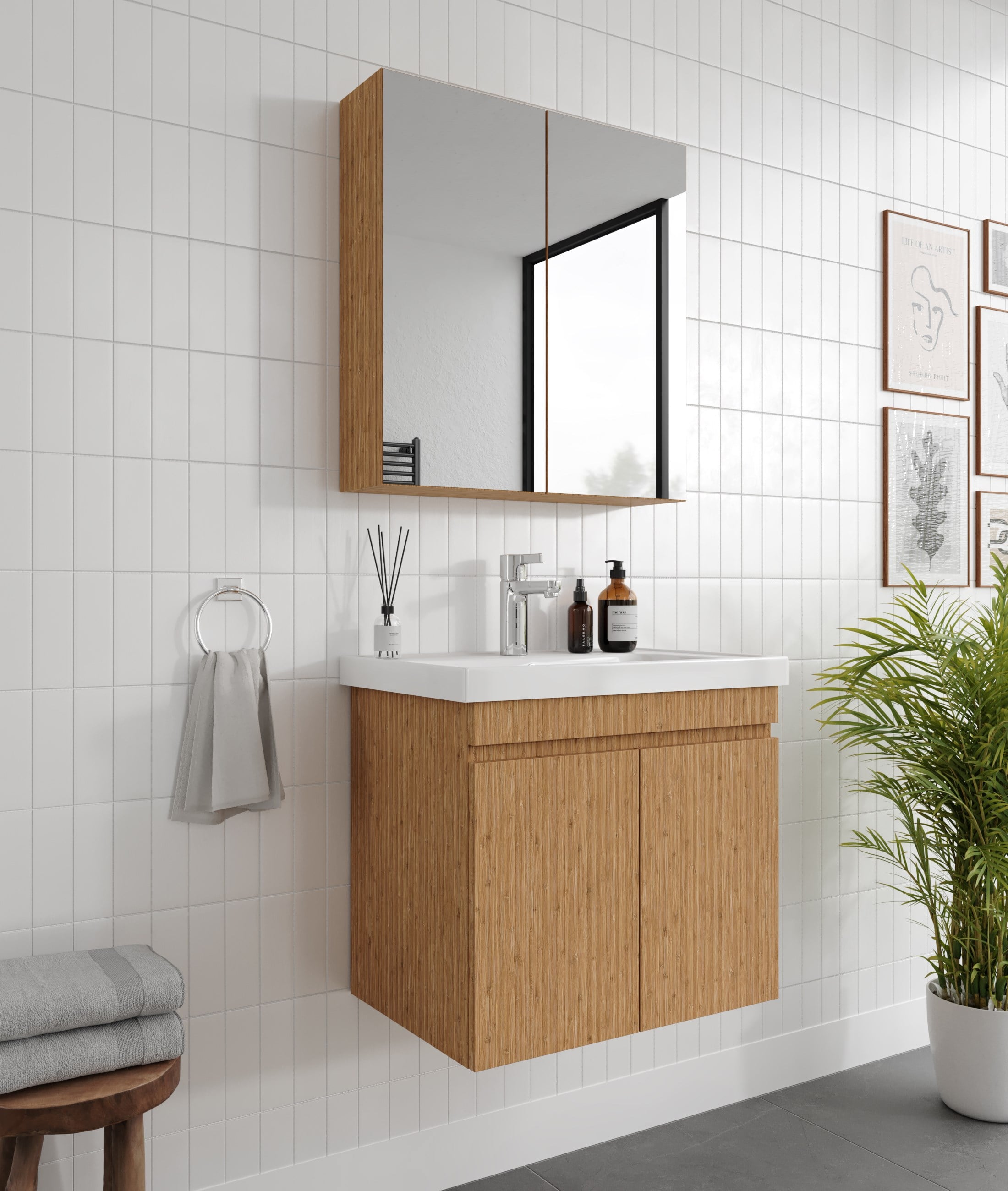 MİNTAKA BANYO DOLABI 65'LİK HİLTON LAVABO