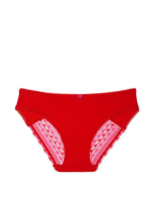 Arkası Dantelli Esnek Pamuklu Bikini Külot
